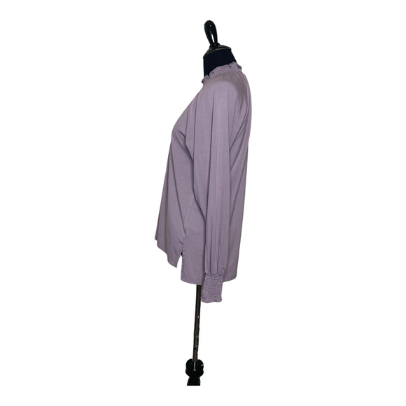 Serra by Joie Rucker mock neck long sleeves pleated blouse size small - Picture 8 of 9